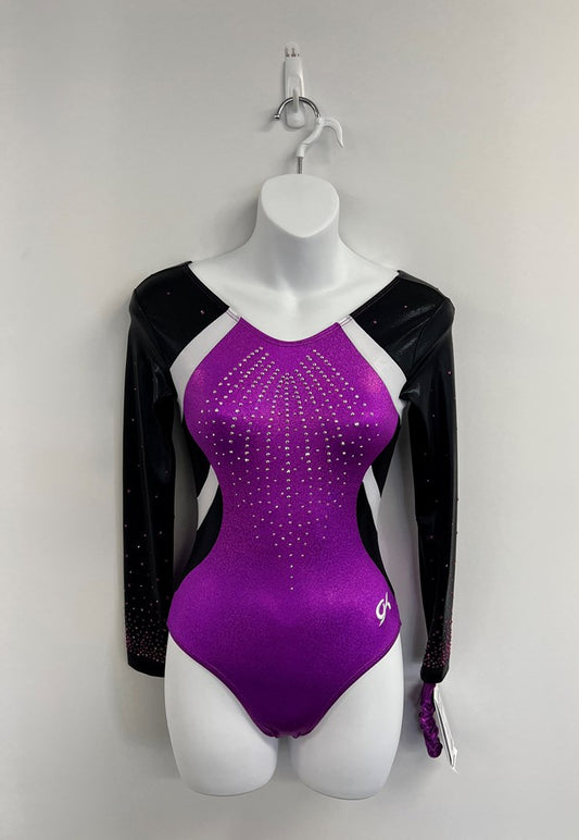 GK Long Sleeve Leotard (Purple/Black)