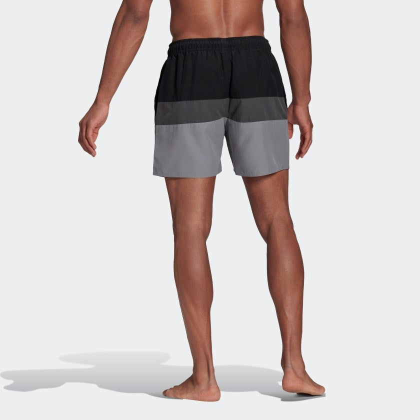 Short Length Colourblock Swim Shorts Black/ Grey Three