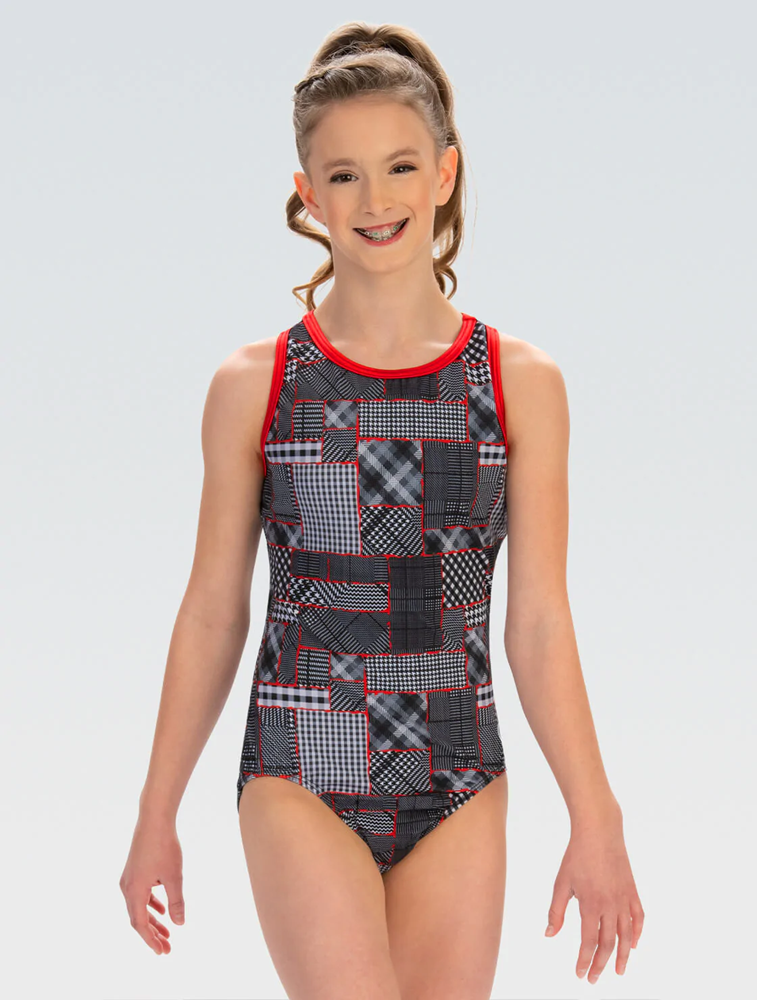 Patchwork Patterns Workout Leotard