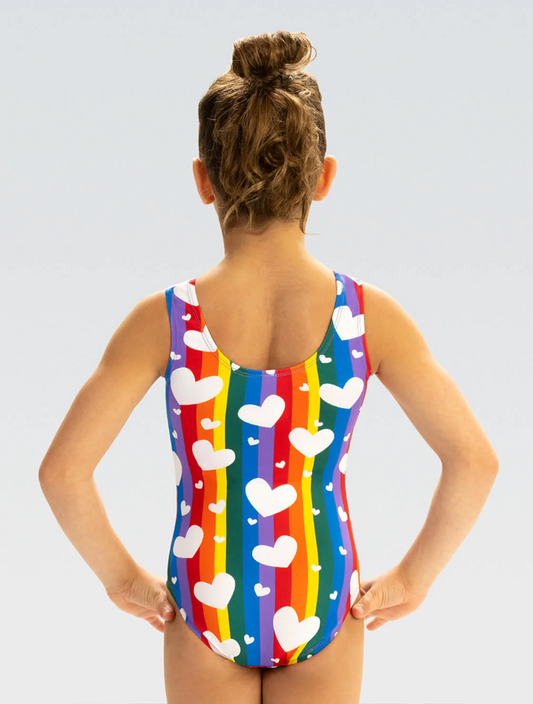 GKids Rainbow Hearts Kids Leotard