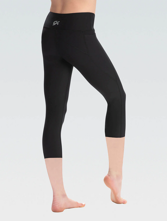 High-Waisted Bonded Capris