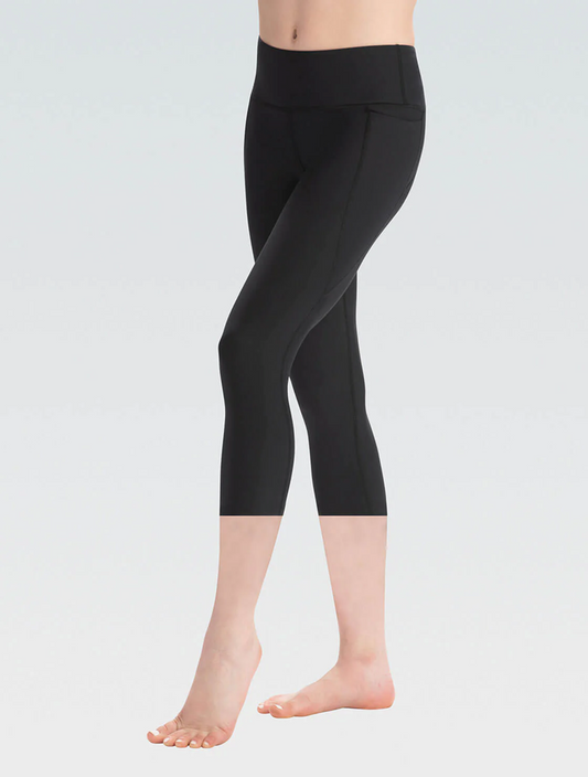 High-Waisted Bonded Capris